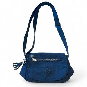 Kipling Sabian Mini Crossbody Bag Blue Bleu 2 Nylon Adjustable Strap Purse